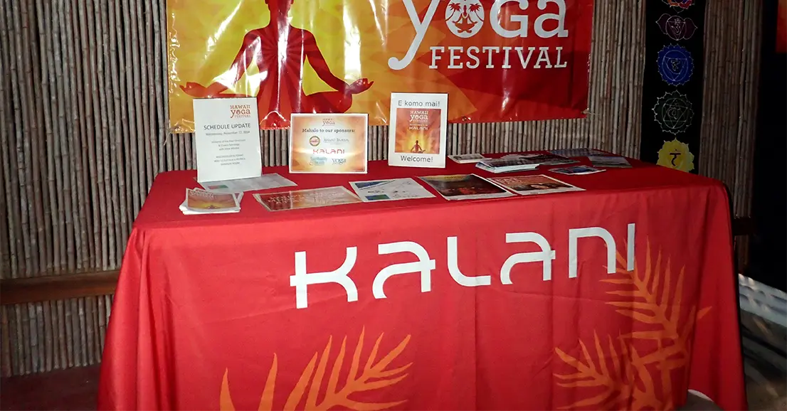 Custom tablecovers for kalani